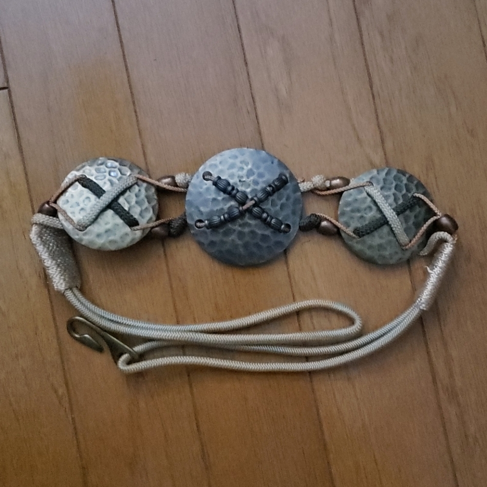 Metal Disc Bead Elasticized Belt